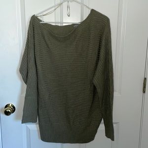 Charlotte Russe Off the shoulder Green Sweater